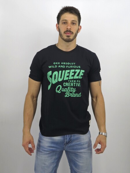 T-SHIRT OXX S007-9 SQUEEZE NEGRO