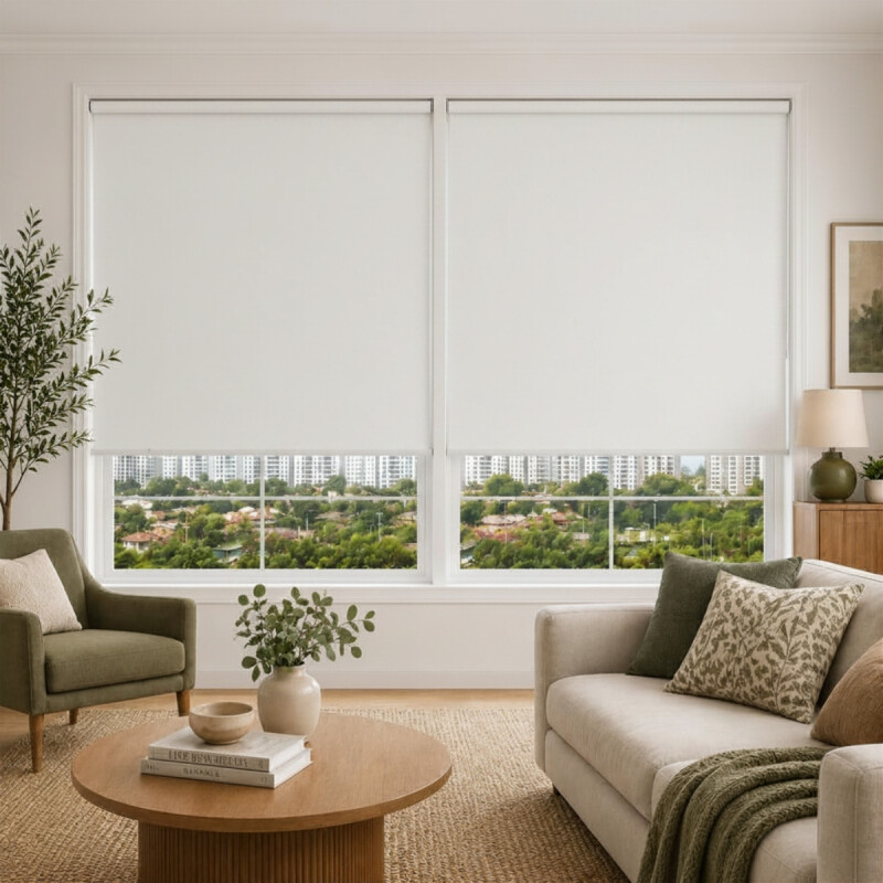 Set x2 Cortina roller blackout 180x200 cm BLANCO