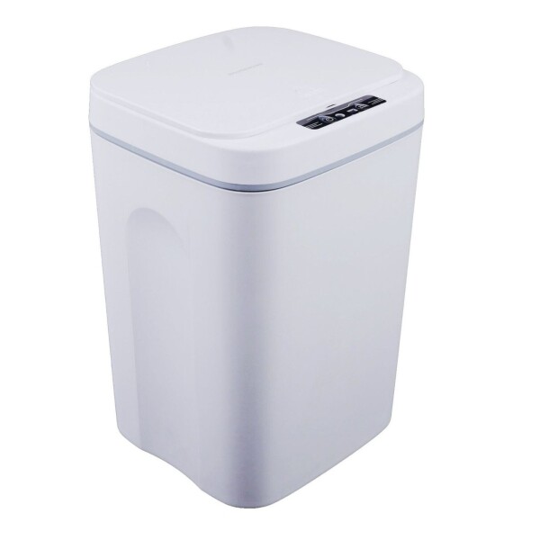 Papelera Cesto Basura Automatica 16l Basurero Sensor Color Variante Blanco