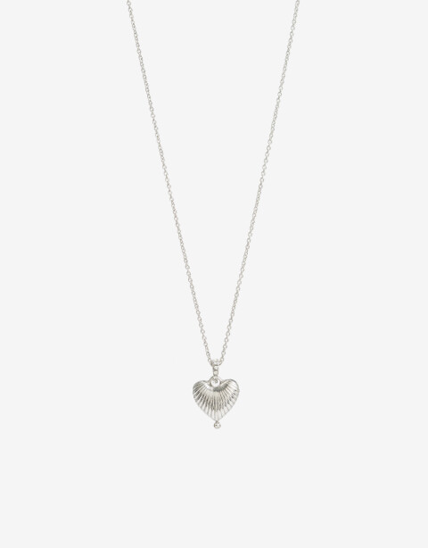 Cadena Corta con Dije Metal Cadena Corta Con Dije Corazón Plateado - Plateado Rodio