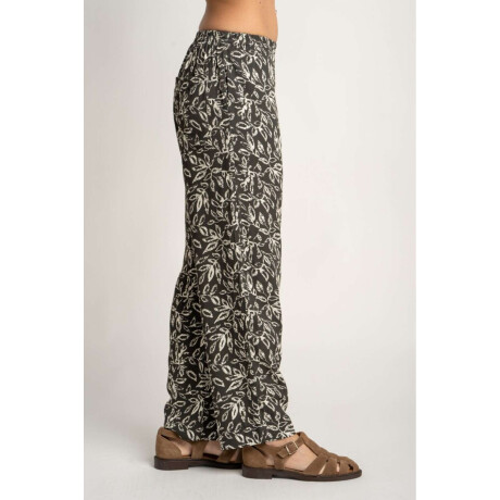 Pantalón Estampado Negro