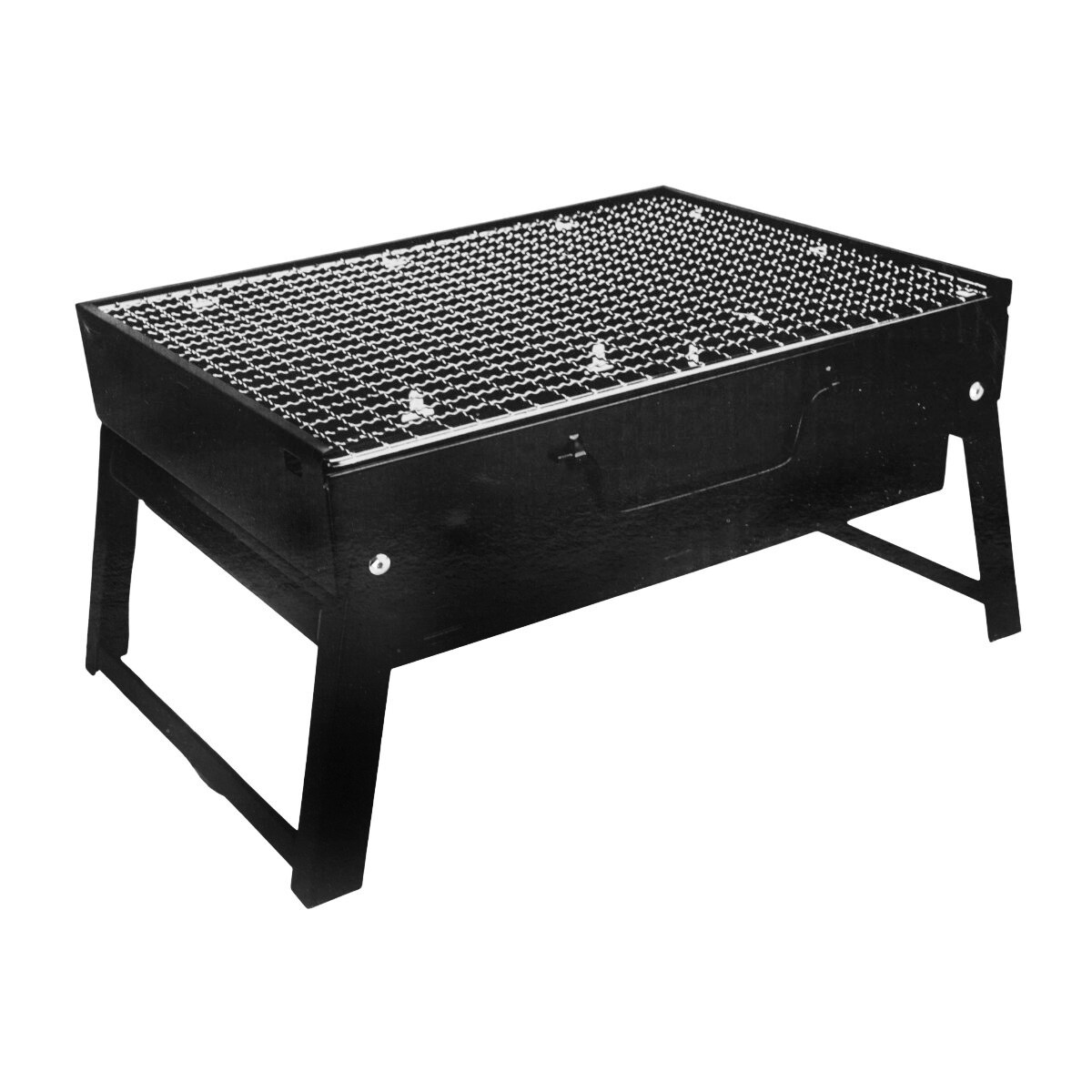 Parrillero de metal portatil rectangular plegable 