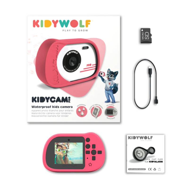 Cámara sumergible infantil Kidycam Pro Pink Kidywolf Cámara sumergible infantil Kidycam Pro Pink Kidywolf