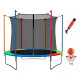 Cama Elástica Infantil Multicolor Con Red De Seguridad Azul