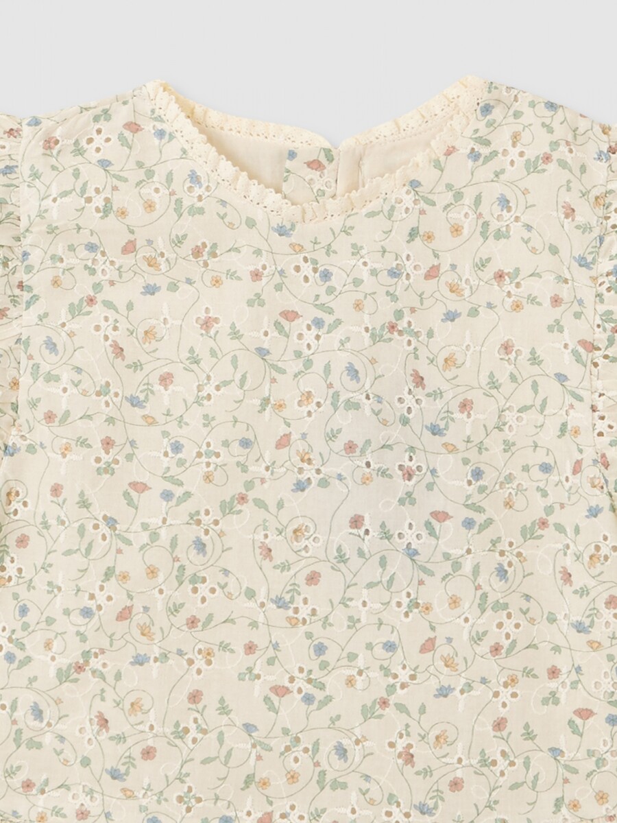 Camisa Estampada Manga Corta Piedra