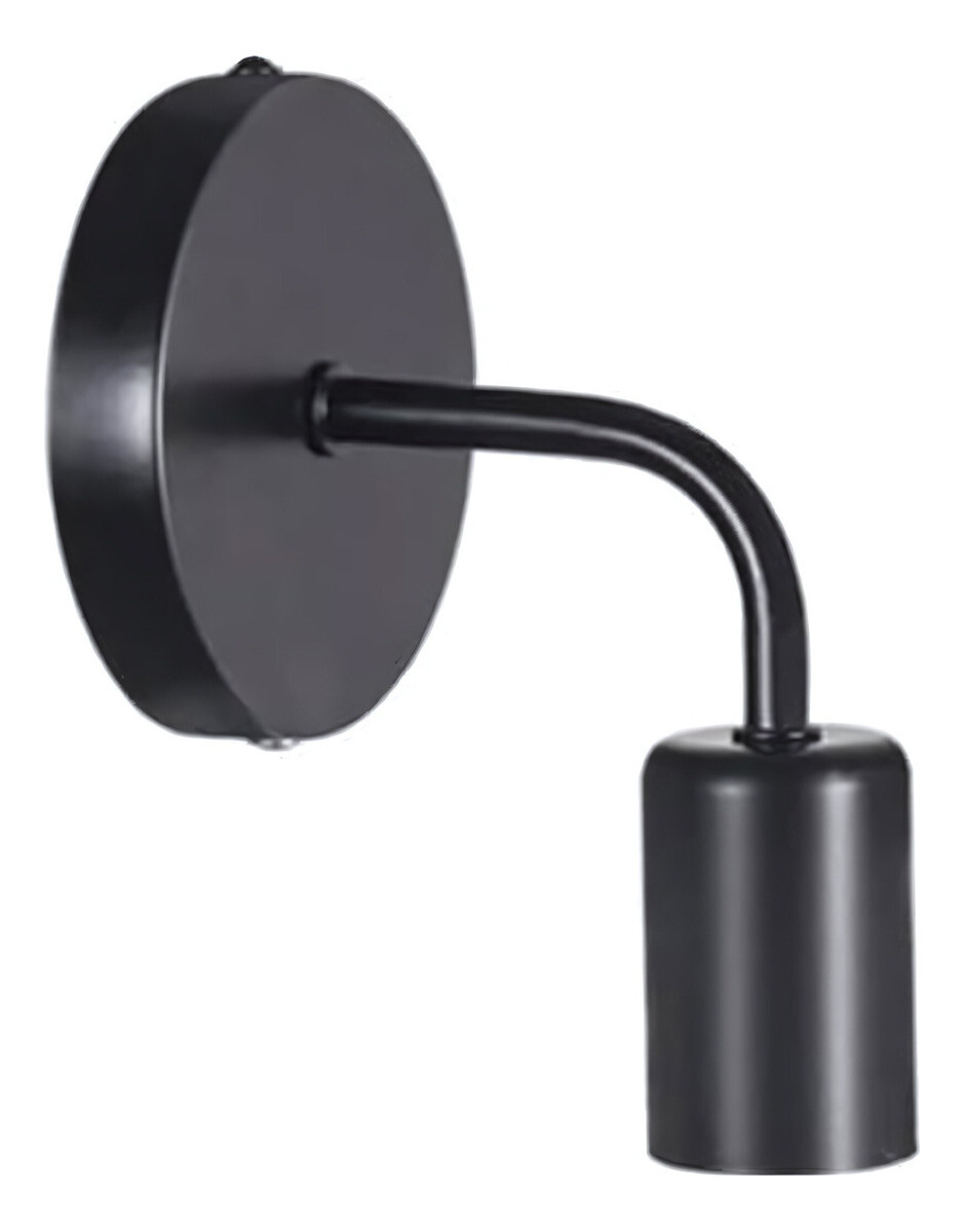 Lampara Aplique De Pared Minimalista Metal Nordico - Negro 