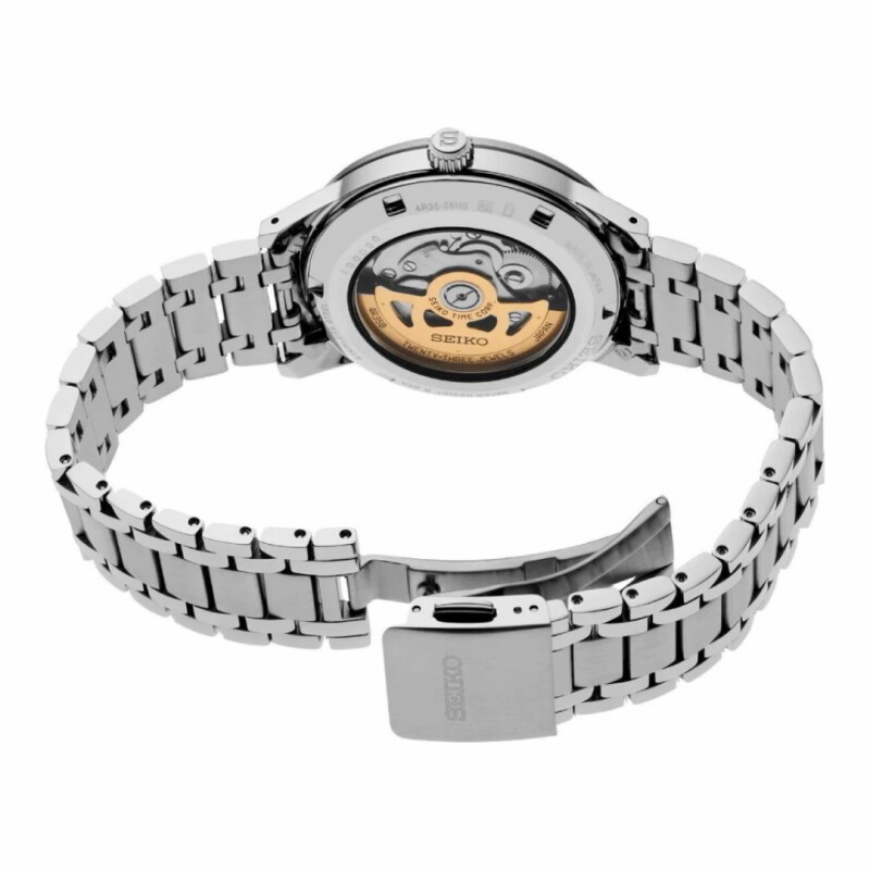 Reloj Seiko Presage SRPL09J1 automático para hombre con correa de acero Negro