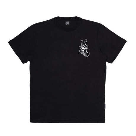 Remera Peace Hand Chest de Hombre Negro