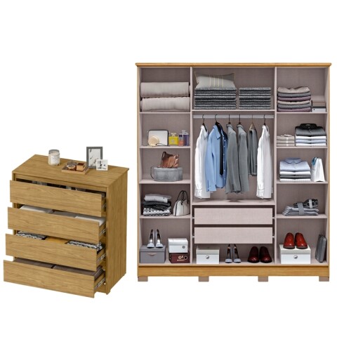 Juego de Dormitorio Sommier Zafiro Black 2 Plazas Ropero Mónaco 4 Puertas y Cómoda Carla 4 Cajones Juego de Dormitorio Sommier Zafiro Black 2 Plazas Ropero Mónaco 4 Puertas y Cómoda Carla 4 Cajones