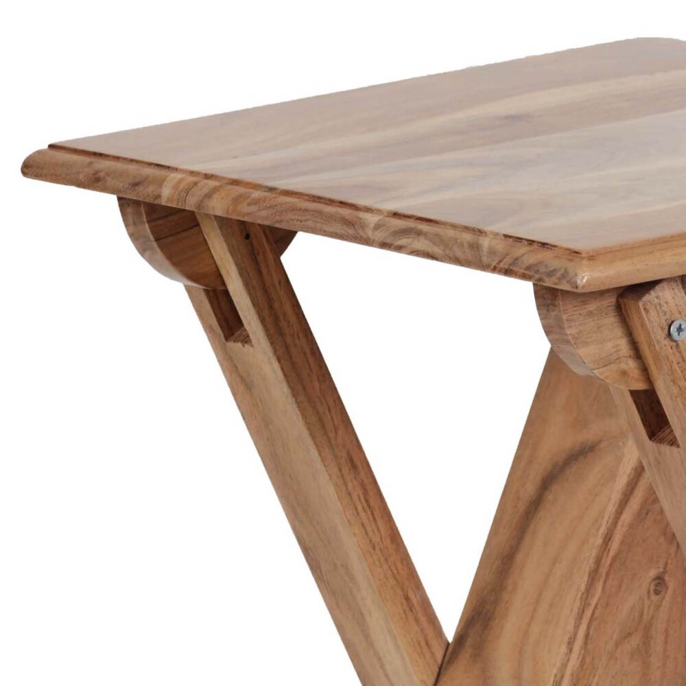 MESA AUXILIAR MADERA MARRON PLEGABLE CASTAÑO