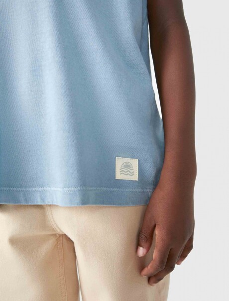 CAMISETAS INFANTIL CON ESTAMPA AZUL