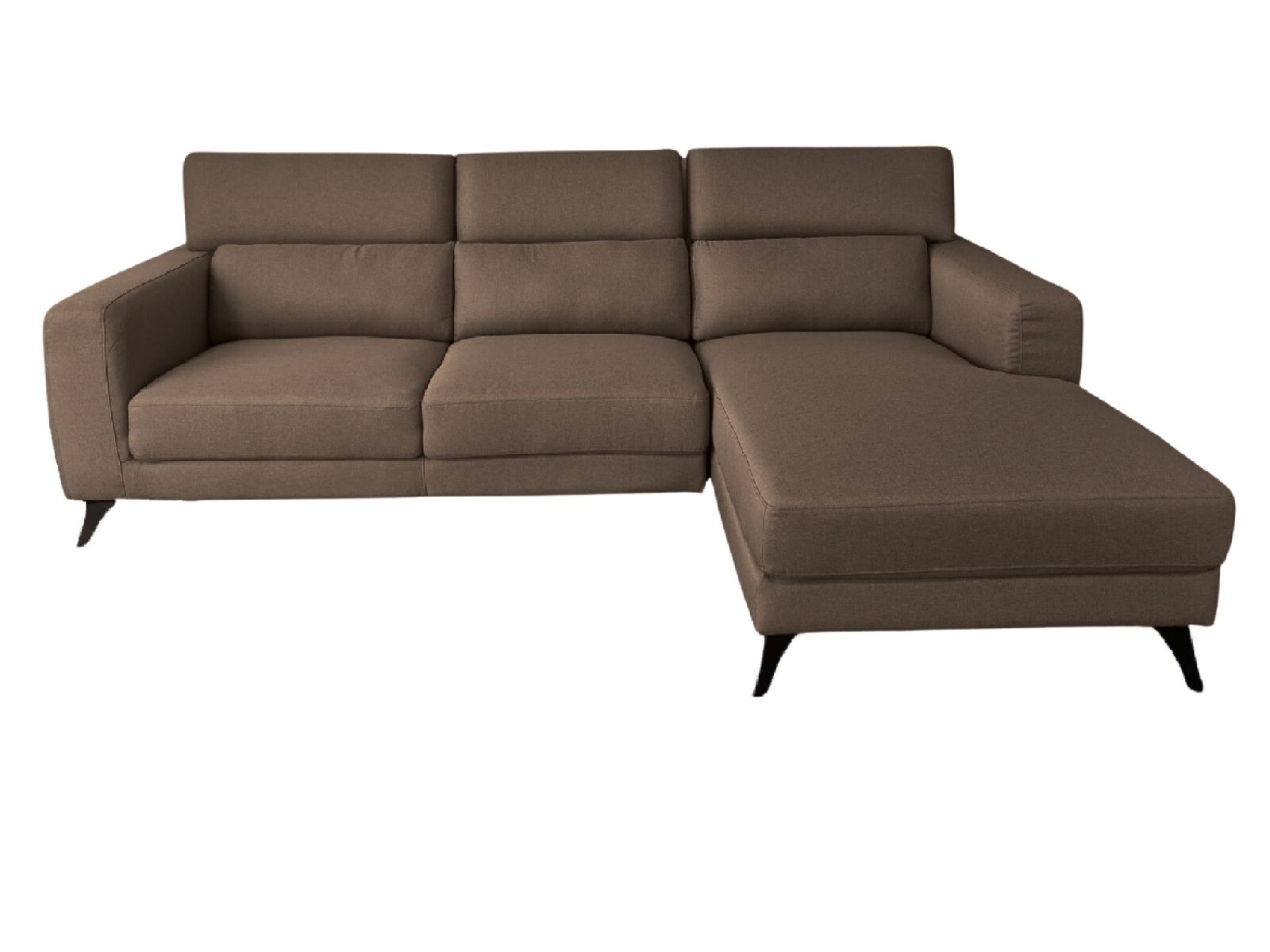 Sofá con Chaise THELMA - Chocolate Derecho 