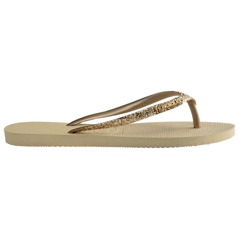Sandalias de Mujer Havaianas Slim GLitter II Beige Arena