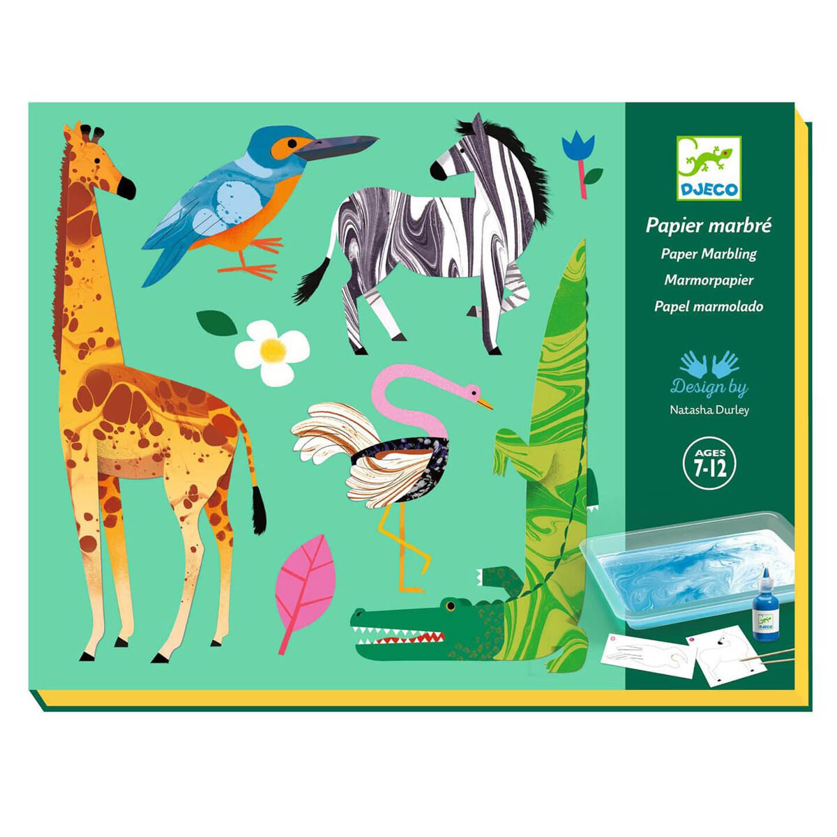 Actividad papel marmolado Djeco 