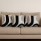 Set x4 funda de almohadones lisa 43 x 43 RAYAS NEGRO Y GRIS