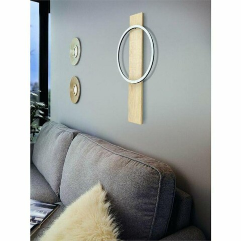 Aplique pared LED madera/acero 12W 3000K BOYAL EG3428