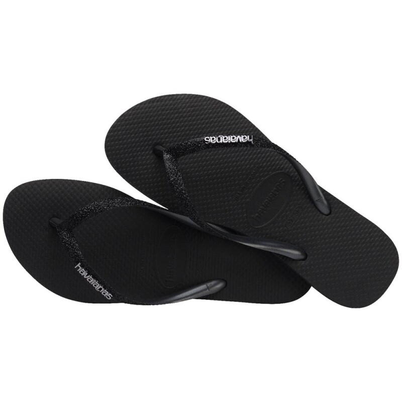 Sandalias Havaianas Slim Glitter Ii Mujer Negro/negro