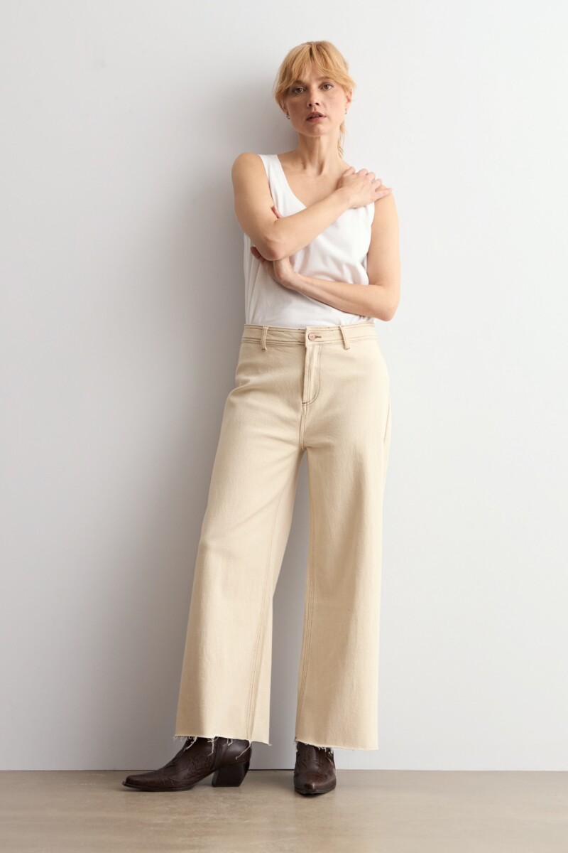 Jean culotte Paulina beige