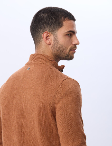 BUZO TEJIDO TEXTURADO TERRACOTA