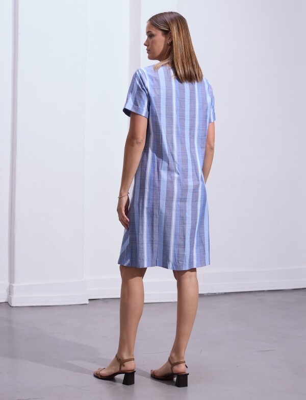 Vestido Algodon Line AZUL/MULTI