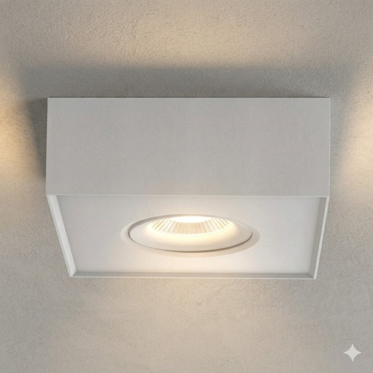 Aplique spot led Cubo chato 8w móvil Dimerizable 2700K - BLANCO 