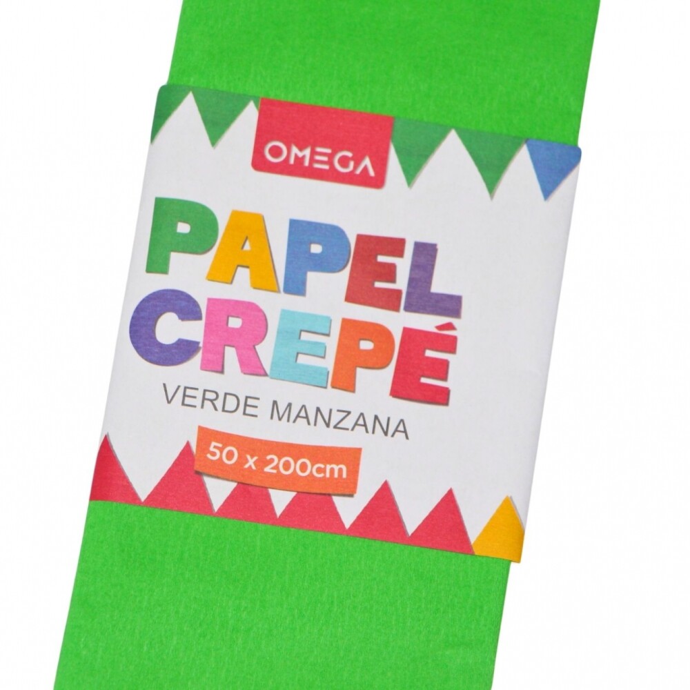PAPEL CREPE 2MTS.X0.50 COLOR VERDE MANZANA