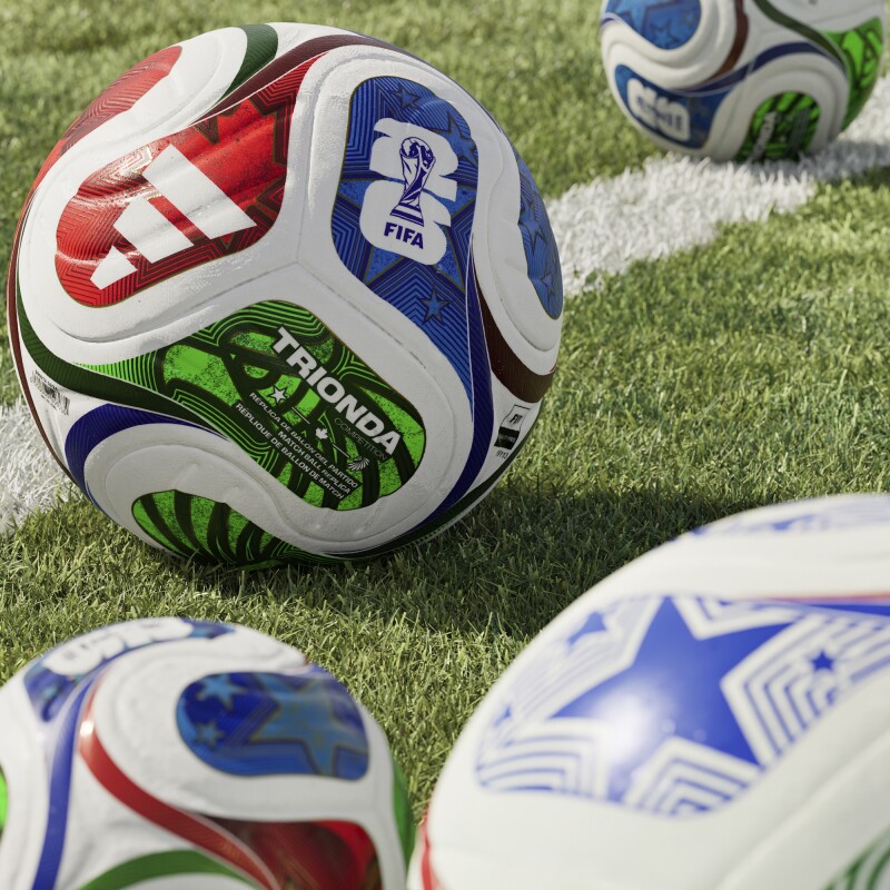 adidas PELOTA MUNDIAL FIFA WORLD CUP 26™ TRIONDA COMPETITION White/Red/Green/Blue