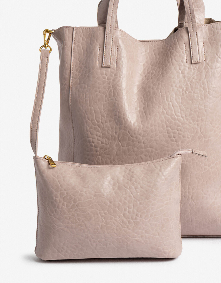 Shopper Shopper Con Doble Asa - Rosa Viejo
