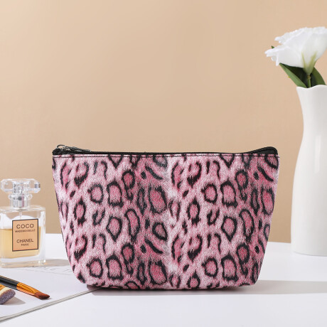 Pack Neceser Diseño Animal Print Incluye Tres Tamaños Rosa