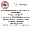 POLTRONA CUERO CHARLES EAMES - PERLA OPACO - C/APOYA PIES POLTRONA CUERO CHARLES EAMES - PERLA OPACO - C/APOYA PIES