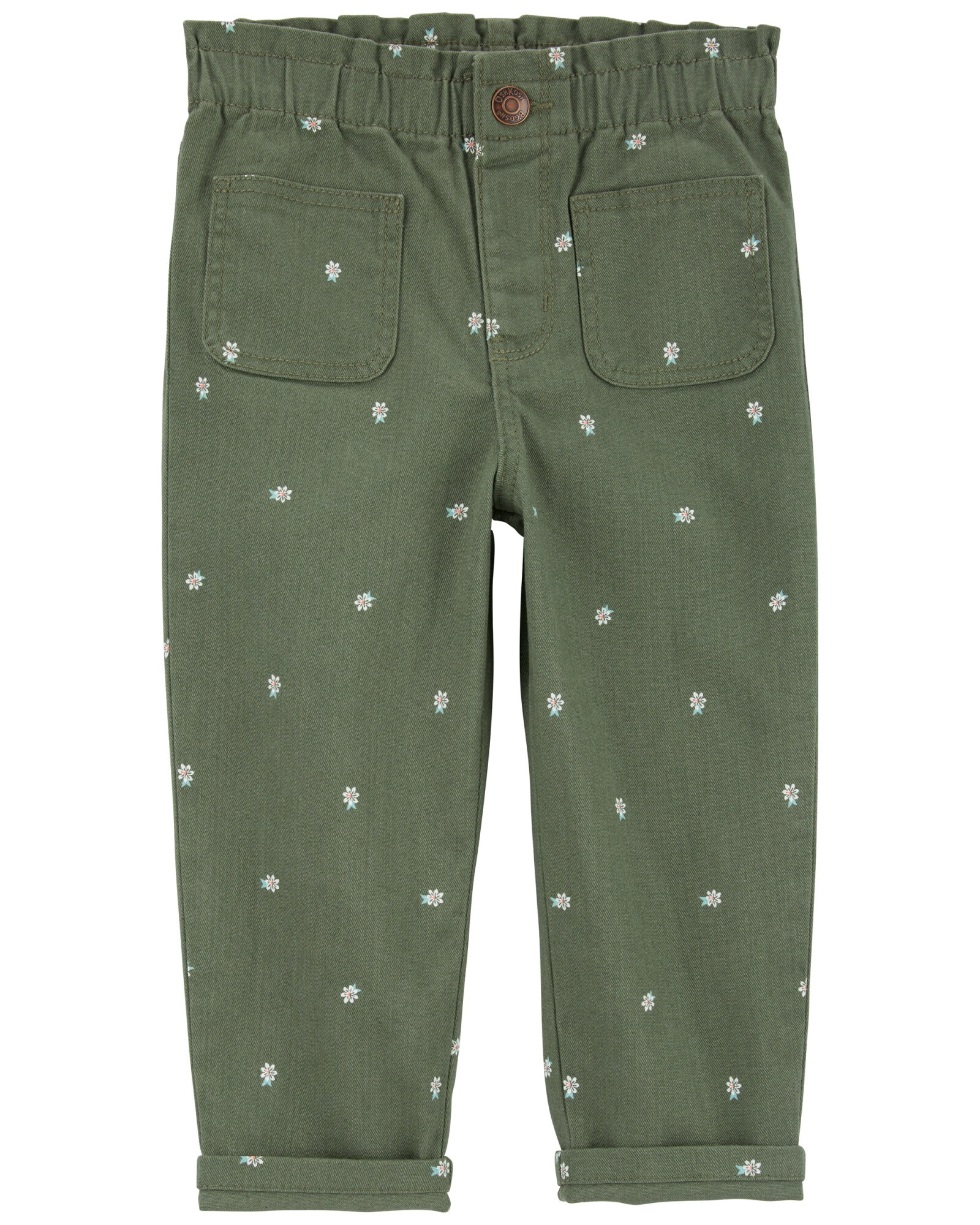 Pantalón de sarga, diseño floral Pantalón de sarga, diseño floral