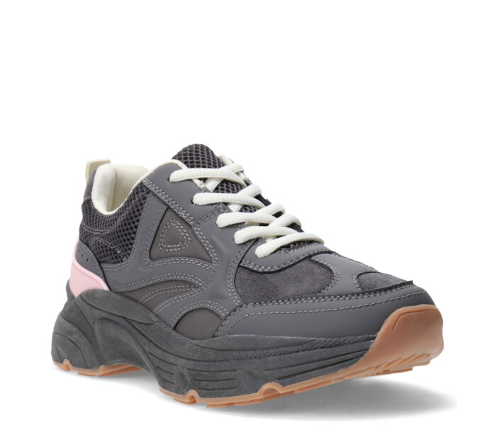 Championes de Mujer Miss Carol CREEL acordonado Gris Oscuro