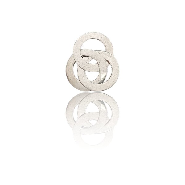 Dije aro ruso triple- Plata 925 - Sin piedra-CP4619 sinpiedra