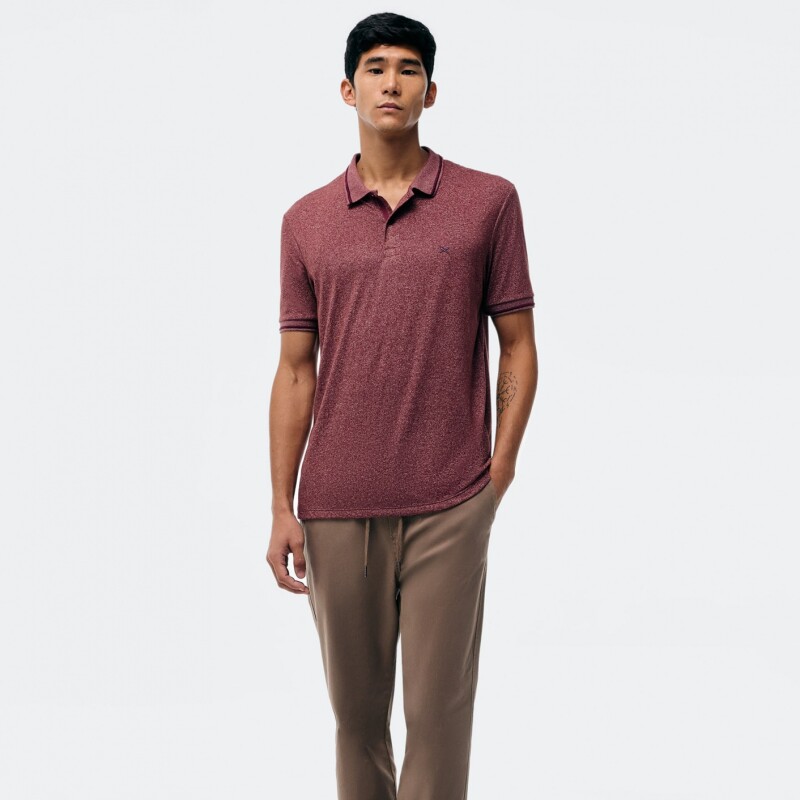 CAMISA POLO MM MASC VERMELHO ESCURO