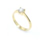 Anillo en oro 18k y brillante con engarce 4 puntas Anillo en oro 18k y brillante con engarce 4 puntas