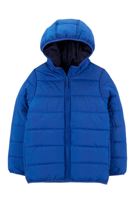 Campera resistente al agua, plegable, azul. Talles 4T-7 Sin color