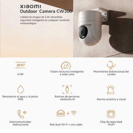 Cámara Xiaomi Smart Outdoor CW300 V01