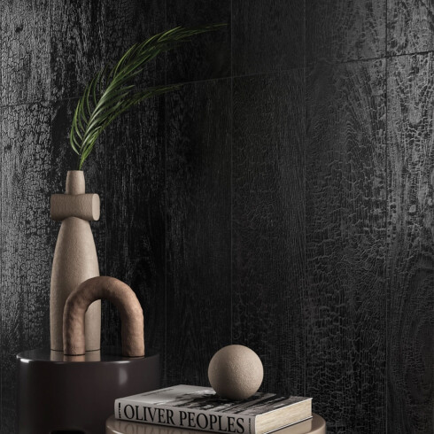 PORCELANATO PARA PISO Y PARED DE 20X120 NEGRO MATE MADERADO RECTIFICADO GAMAS DE NEGRO