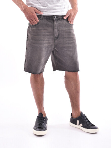 BERMUDA STRAIGHT FABRIK GRIS OSCURO