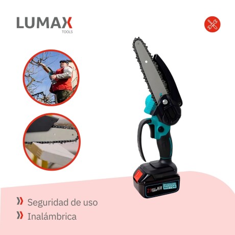 Motosierra Inalámbrica Lumax 2 Cadenas De 6'' + 2 Baterías Motosierra Inalámbrica Lumax 2 Cadenas De 6'' + 2 Baterías