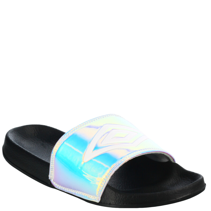 Sandalia de Mujer Umbro Metalic Rain Gris Metalizado - Negro - Blanco