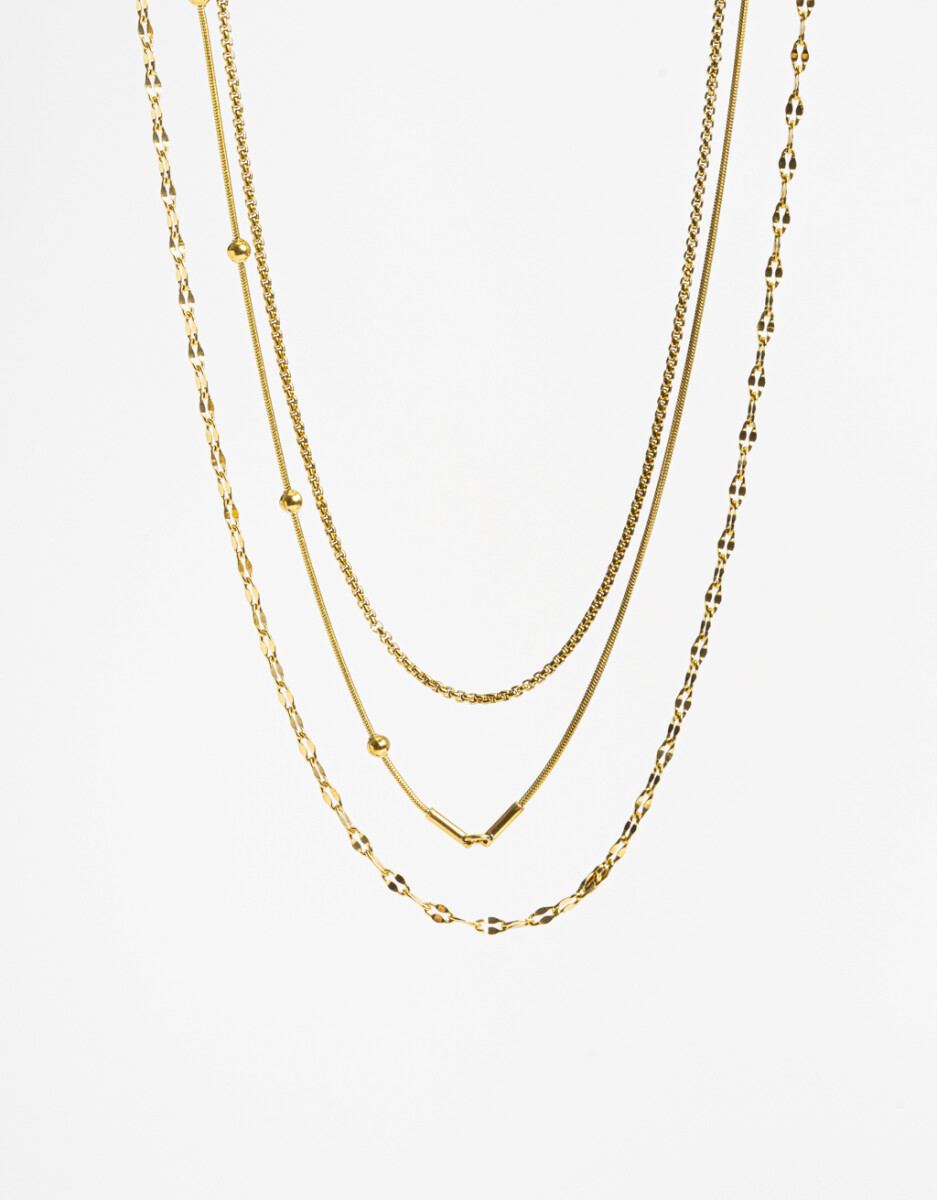 Set De Collares De Cadena Acero 