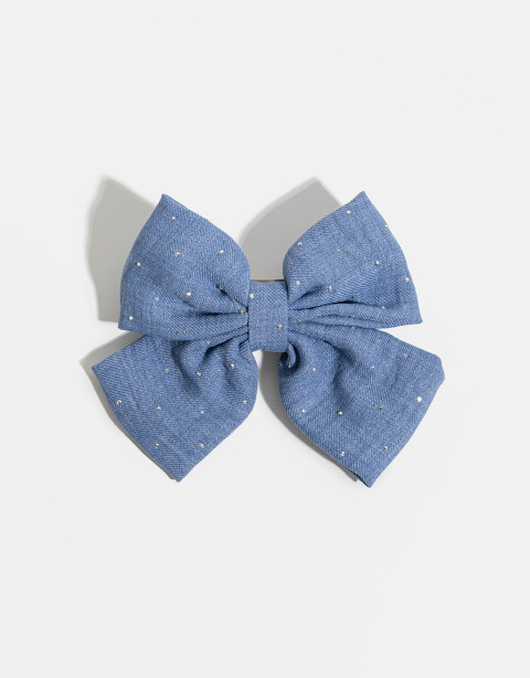 Hebillas Francesas Moño Hebilla Con Moño Denim - Azul Celeste
