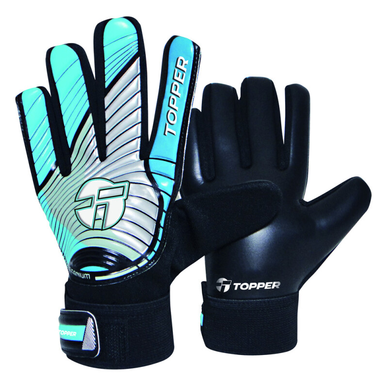 GUANTES TOPPER TITANIUM JUNIOR III BLANC AZUL CARIBE/CHUMBO/BLANCO