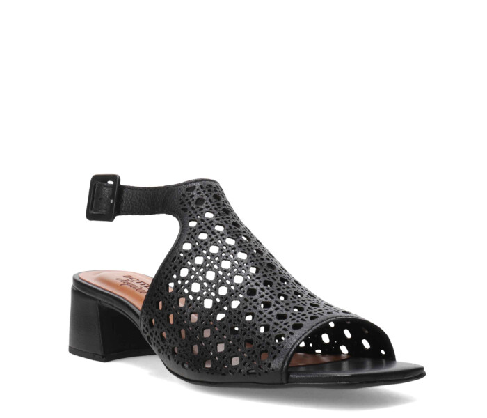 Sandalias de Mujer Bottero Calada con Taco Negro