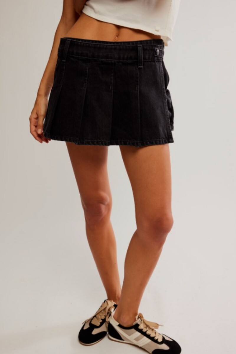 SKORT DENIM Negro