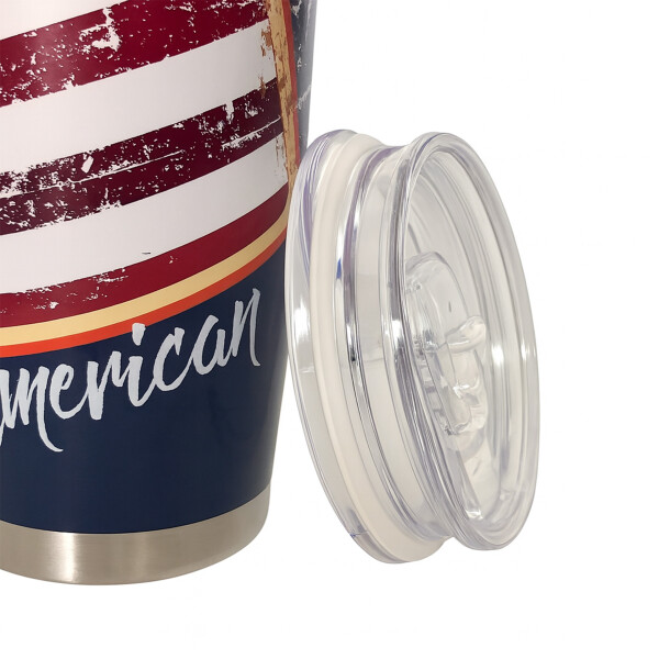 Vaso Térmico Tapa Antiderrames 650ml Aislante Frio Calor Color Azul