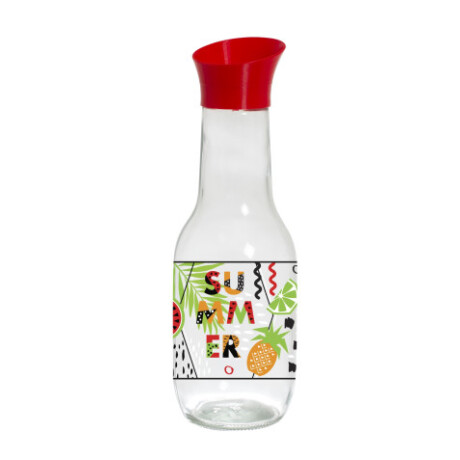 BOTELLA HEREVIN VIDRIO 1LT DECORADA SUMMER BOTELLA HEREVIN VIDRIO 1LT DECORADA SUMMER