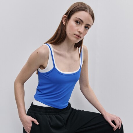 MUSCULOSA TULIPAN Azul Francia