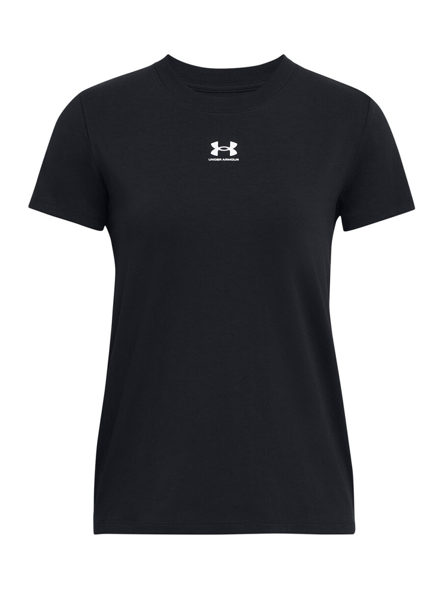 Remera Under Armour Rival Core SS-BLK de Mujer - 1383648-001 - Negro-blanco 